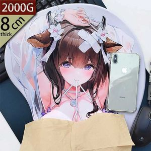 Poussions de souris Le poignet repose le bricolage personnalisé grand taille anime sexy gros pain de poitrine de souris 3d mignon manga avec poigne