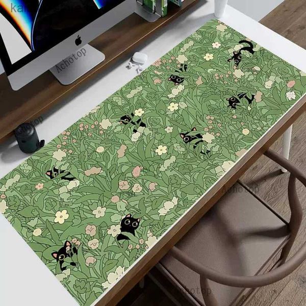 Pads de souris Le poignet repose mignon chat grand jeu de jeu clavier pavé de souris xxl green plateau tablette de joueur mause pad kawaii me souris play souris 900x400 y240419