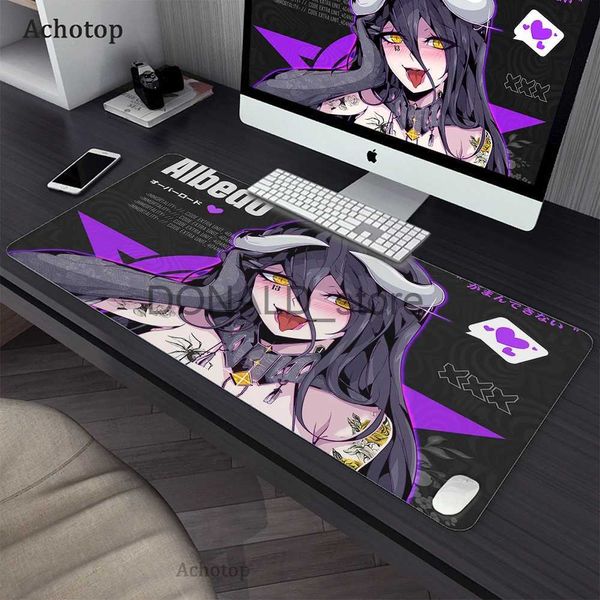 Tapis de souris Repose-poignets Tapis de souris de jeu mignon Anime Grand ordinateur Tapis de souris Vitesse 900x400MM Overlock Edge Cool Cartoon XXL Clavier Bureau Souris Gamer Mat J231215