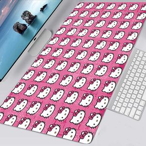 Mouse Pads Wrist Rests Cute Mausepad Kawaii Hellos Cat Kitties Gaming Accessories Mouse Mat Large Mouse Pad Gamer Mousepad XXL Tapis De Souris Deskmat T230215