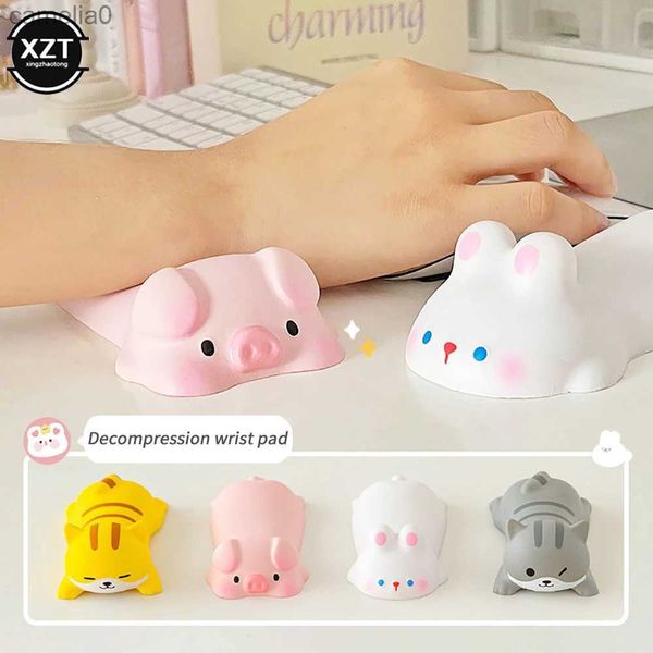 Tampons de souris Restages Port de coussinets de repos mignon pour ordinateur portable ordinateur ordinateur portable Reste pour bureau ergonomique Kawaii Office Plies lent Rising Toysl231221