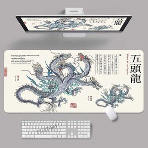 Muismatten Polssteunen Dragon Element Muismatten Oriental Legend Gaming Muismatten 40x90cm Grote muismat Gamer Rubber XXXL Mat Company Bureauonderlegger YQ231117