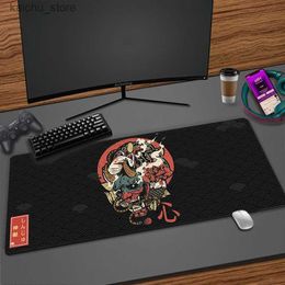 Muisblokken Pols Resteert elementen van Chinese stijl Gaming Mouse Pad Large 900x400mm Anime MousePad Game Accessoires Keyboard Tapijt Dragon Desk Play Mat Y240419