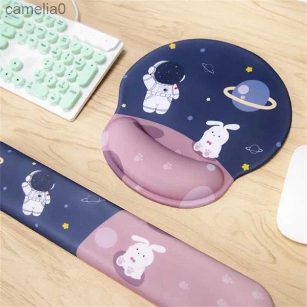 Poussions de souris poignets Rests Ergonomic Chinese Character Mouse Pad 3D Silicone Blessing Pad non-glis