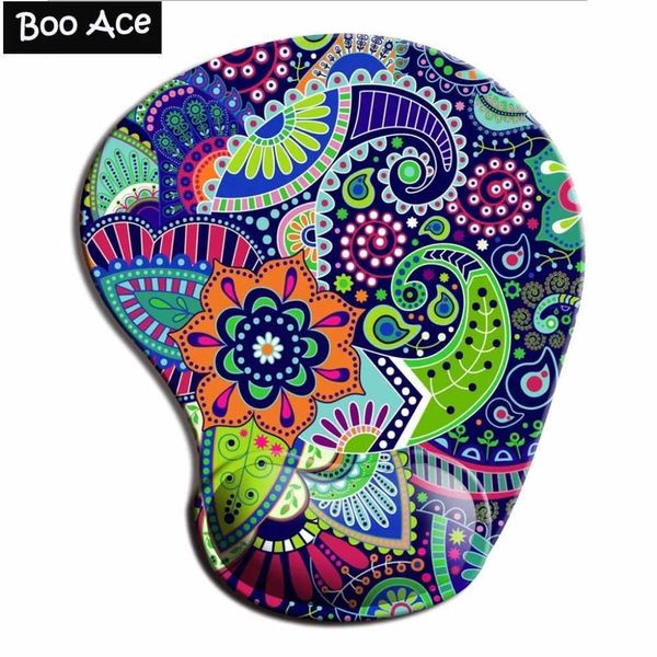 Poussions de souris Le poignet repose un motif floral ergonomique Mousepad avec support du poignet - Protégez vos poignets Y240423