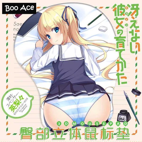 Poussions de souris Le poignet repose Eriri Spencer Sawamura Ecchi 3D Bottom Mouse Pad lisse Gaming Mice Mat Taille 26 * 22cm Y240423