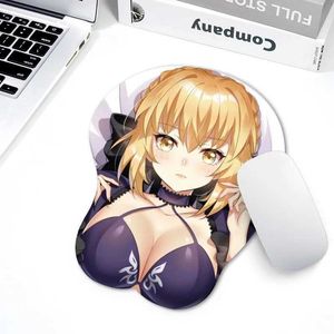 Padons de souris Le poignet repose le sabre anime coussin de souris avec support de poignet non glissant en silicone pad carton de souris de dessin animé adapté au PC et à l'ordinateur portable Y240423