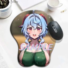 Poussions de souris poignets RESTS GENSHIN IMPACT GANYU SEXY SEXH TAPET 3D OPPAI PAD MOUSE BIG GAMER ANIME MIGNE POUR SILICONE SILICONE GEL SOOBS MOUSEPAD Y240419