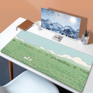 Tapis de souris Repose-poignets Plante verte Tapis de souris Bureau Ordinateur Tapis de bureau Table Grand Lockedge Gamer Clavier Ordinateur portable Coussin Tapis antidérapants Gamer Mousepad 231018