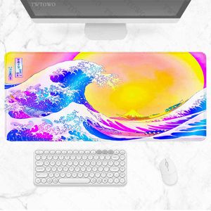 Muisblokken Pols Rests Japanse riolering muiskussen gamer xl aangepaste nieuwe hd mouspad xxl mousepads kantoor zachte niet -slip laptop muizen kussen desktop muis pad j221018