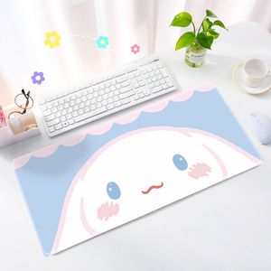 Muisblokken Pols Rests Kawaii Cartoon Big Ear Dog Mouse Pad Tafel Mat Kantoor Student Gaming Dikke grote schrijfkussen Non-slip kussen 80x30cm 230518