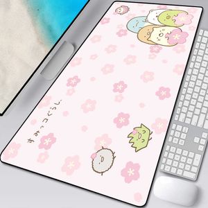 Tapis de souris Repose-poignets Kawaii Cartoon Rose Sumikko Gurashi Tapis de souris Anime Gabinete Gamer Table Accessoires de jeu Clavier Tapis de bureau LOL Tapis de souris T230215