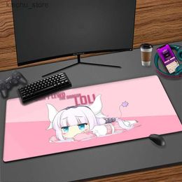 Pads de souris poignet repose kawaii rose kanna anime pavé de souris pc accessoires de jeu clavier ordinateur portable souris mat dywan joueur varmilo fino big mutepad mignon y240419