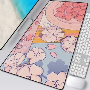 Tapis de souris Repose-poignets Grand Anime Rose Tapis de souris Gamer Mignon Kawaii XXL Tapis de souris de jeu en caoutchouc Otaku Verrouillage Bord Big Fashion Laptop Notebook Desk Mat T230215