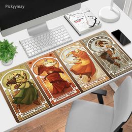 Muisblokken Pols Rustt grote muiskussen anime avatar De laatste airbender gamer rubber toetsenbord muismat vergrendeling laptop bureau tapijt gaming mouspad t230215