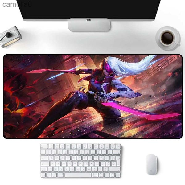 Ratón de ratón Muñeco de muñeca Liga de las leyendas Katarina Matón Grande Gaming Mousepad PC Gamer XXL Mat de la computadora Mat de la alfombra del mouse Pad, laptop Mausepadl231221