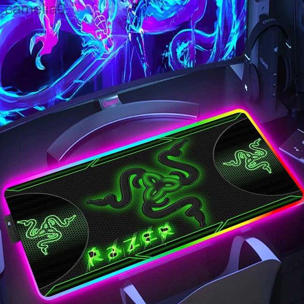 Ratones de ratones Muñecas de muñeca Razer Gaming Gaming Pad ratón Rgb Mat de luz LED de nueva velocidad