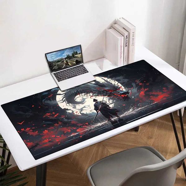 Tapis de souris Repose-poignets Moon Samurai Xxl Tapis de souris 900x400 Clavier en caoutchouc antidérapant Tapis de jeu Tapis de jeu Tapis de bureau Ordinateur et bureau Tapis de souris Anime Gamer YQ231117