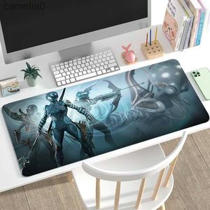 Pads de ratones Muñecas de muñeca Mats de ratón Warframes Kawaii Mat de goma Gamer Gamer Keyboard PC Laptops musamente Pads Accesorios de anime de la computadora portátil Mousepad Deskmatl231221