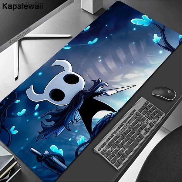 Pads de souris poignet repose des coussinets de souris Hollow Knight Table Mats Computer Companypad Big Desk Pad 100x50 xxl GRAND GAMER MOUSEPADS ANIME MAISE MAISE RUGSL231221