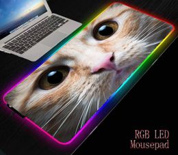 Pads de souris Le poignet repose Mrg White Cat Face Large Mousepad Nonskid Rubber Republic of Gamers Gaming Pad ordinateur portable Bodage Bureau Mat 9270945