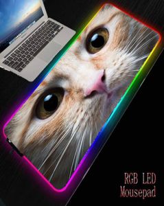 Muismatten Polssteunen MRG White Cat Face Grote muismat Antisliprubber Republic Of Gamers Gaming Pad Laptop Notebook Bureaumat 7373538