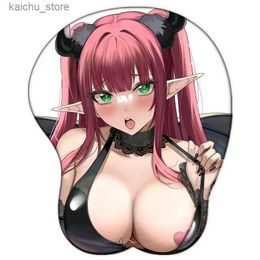 Muisblokken Pols rust mijn kleding op Darling Marin Kitagawa Rizu-kyun Sexy Big Breast Mouse Pad 3d schattige manga pad met pols oppai siliconen gelboobs mat y240419