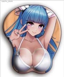 Muisblokken Pols Rustt Nieuwe Cartoon 3D Silicone Soft Pols Guard Mouse Pad Cute Beauty Sexy Chest Grote Boobs Ass Relax Hand Pols Polse MousePad Y240419