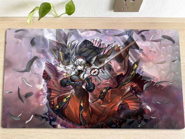 Pads de souris Le poignet repose un nouveau Yugioh Playmat Red Cartesia le jeu de cartes à bourse Virtues TCG CCG Trading Carte Mat Mouse Pad Rubber Desk Mat Sac gratuit