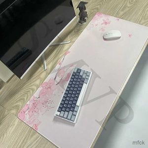 Ratones de ratones Muñecas de muñeca Pink Sakura Mousepad Desk Mat Big Gaming Gaming Pad XXL Mat de mouse Mat de teclado Gran Desk para computadora