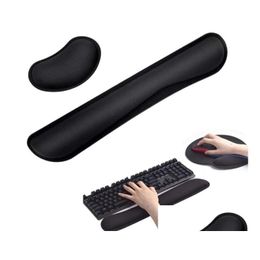 Alfombrillas de ratón Reposamuñecas Rest Pad Memoria Superfina Fibra Ergonómica Mousepad para Typist Office Gaming PC Laptop 21061536976307916432 Drop Otq4X