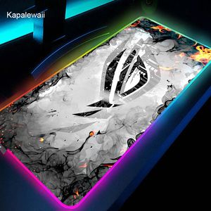 Muismatten Polssteunen RGB ASUS ROG 900x400 Rubber Grote PC Muismat Gamer Gaming LED Pad Accessoires Bureau Toetsenbord Mat Computer Laptop Mausepad 231128