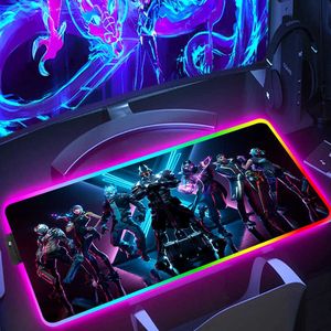 Muisblokken Pols Rest RGB Mouse Pad PC Accessoires Ffortnite Cute MousePad Anime Gaming Backlight Large Gamer XXL Extended Desk Protector Backlit Mat J230422