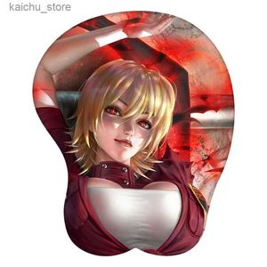 Mouse Pads poignet Rests Seras Victoria Hellsing Anime 3D PAD DE MOUSE PAUT RETER BURE MOUSEPAD MATE GAMER ACCESSOIR Y240419