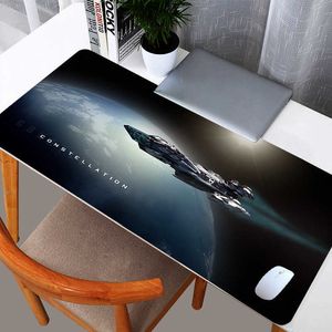 Muisblokken Pols Rests Star Citizen Mouse Pad Rubber Tafel Grote gamer Tapis de Souris XL Desk Mat Computer Keyboard Gaming Accessoires Tapijt Muispad J230422