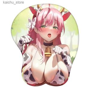 Pols met muisblokken rust Urawa Hanako Blue Archive Anime 3D Mouse Pad Sexy pols rust bureau muispad mat gamer accessoire y240419