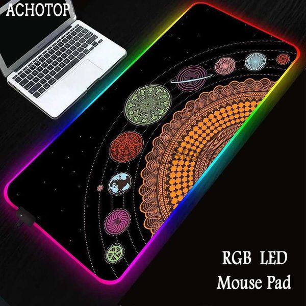 Tapis de souris Repose-poignets Sorcières Lune Tarot RVB Tapis de souris de jeu PC XXXL Tapis de souris surdimensionné Tapis de souris Tapis en caoutchouc antidérapants Grand tapis de bureau LED Tapis de clavier J231215