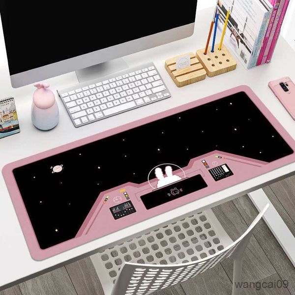 Tapis de souris Poignet Astronautes de l'espace Tapis de souris Lapin Tapis de clavier d'ordinateur mignon Tapis de souris à base de caoutchouc pour femmes