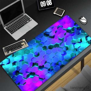 Tapis de souris Poignet Xxl Art Tapis de souris Tapis de souris géométrique Grand tapis de souris Grand tapis de bureau Tapis de souris en caoutchouc antidérapant Grand tapis de clavier R231028