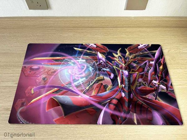 Pads de souris poignet yugioh playmat Arise-Heart Trading Carte de jeu Table Desk Gaming Play Mat Rubber Rubber Mouse Pad Sac R230818