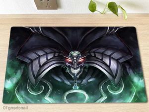 Pads de souris poignet yugioh playmat le destructeur tapis carte de jeu tapis table de bureau de bac en caoutchouc souris pad sac R230818