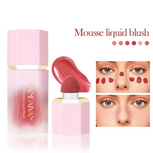 Mousse Liquid Blush Sunkissed Red Color hinchado Sombra de ojos Colorete facial Tóner Maquillaje facial mate
