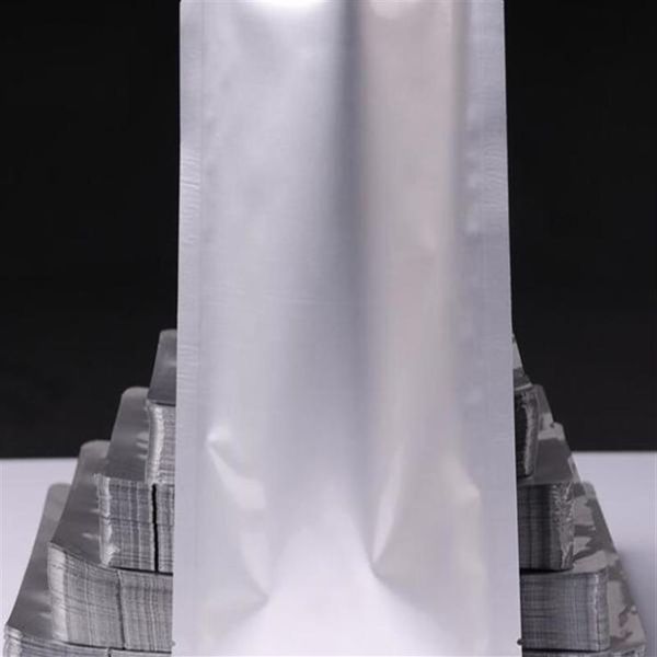 Mouth Aluminium Flat Foil Emballage Vide En Plastique Scellé Pur Aluminium À Trois Côtés Couverture Film Sac Multi-taille Personnalisé Spot KJ5B270v