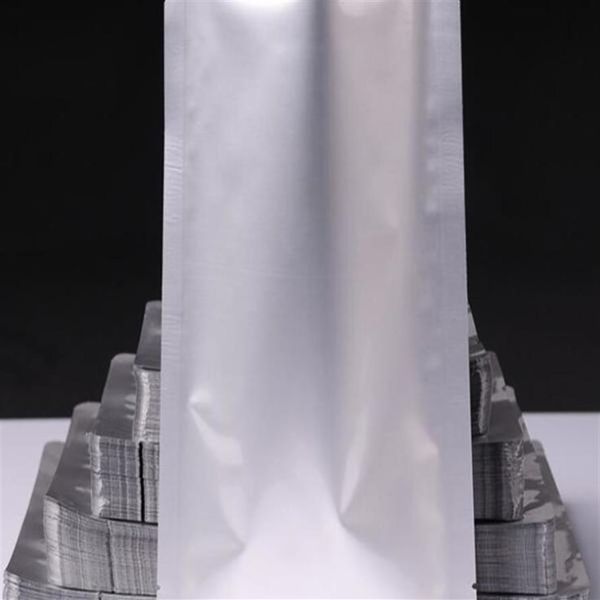 Mouth Aluminium Flat Foil Emballage Vide En Plastique Scellé Pur Aluminium À Trois Côtés Couverture Film Sac Multi-taille Personnalisé Spot KJ5B191N