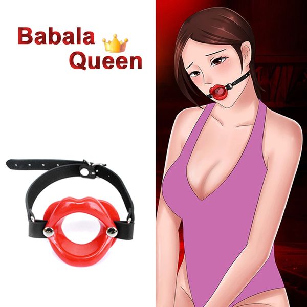 Mordaza bucal para juguetes orales sexys labios de silicona expansor abierto BDSM esclavo fetiche Bdsm ataduras de Bondage enchufe erótico mujeres parejas tienda