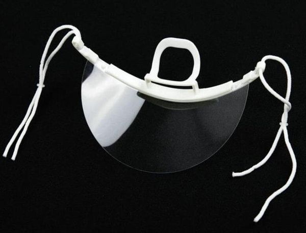 Servicio de Guardia de la boca Escupir máscara utilizada en el restaurante Hotel transparente de la mascarilla de plástico para cocinar camarero / camarera barra anti-heladas Máscara