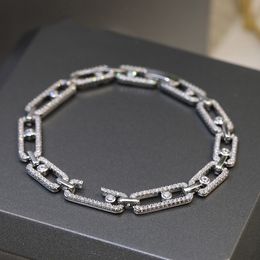 MOVE UNO ontwerper GROTE armband Anklet voor vrouw hoogste teller kwaliteit mode ingelegd met natuurlijk kristal cadeau voor vriendin met doos 009