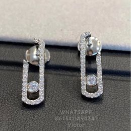 MOVE UNO designer Boucles d'oreilles boucle d'oreille pour femme diamant argent 925 plaqué or 18 carats plus haut compteur matériaux avancés style classique avec boîte 017