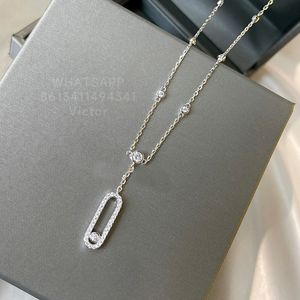 MOVE UNO ketting voor vrouw designer diamant Sterling Zilver klassieke stijl 925 zilver Verguld 18K Europees formaat merkontwerper met doos 007