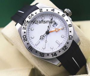 Uurwerk Rlx Horloge Clean Index Merkvrij 16570 Witte wijzerplaat 40 mm Machines Roestvrij Nieuw Staal Herenbeweging l
